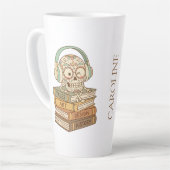 Sugar Skull Passionate About Reading カフェラテマグ (左アングル)