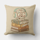 Sugar Skull Passionate About Reading クッション (正面)