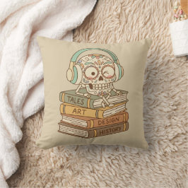 Sugar Skull Passionate About Reading クッション