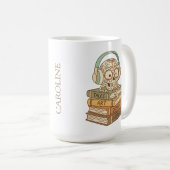 Sugar Skull Passionate About Reading コーヒーマグカップ (正面右)