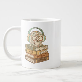 Sugar Skull Passionate About Reading ジャンボコーヒーマグカップ