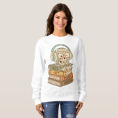Sugar Skull Passionate About Reading スウェットシャツ (正面フル)