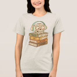Sugar Skull Passionate About Reading トライブレンドTシャツ