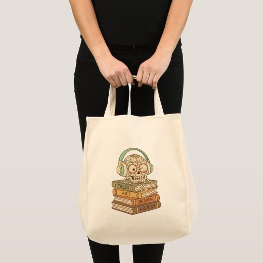 Sugar Skull Passionate About Reading トートバッグ (正面(商品))