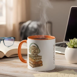 Sugar Skull Passionate About Reading マグカップ