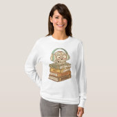 Sugar Skull Passionate About Reading Tシャツ (正面フル)