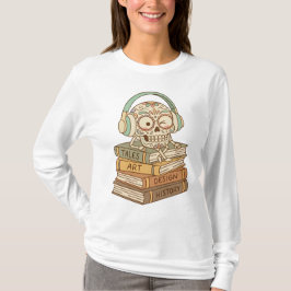 Sugar Skull Passionate About Reading Tシャツ