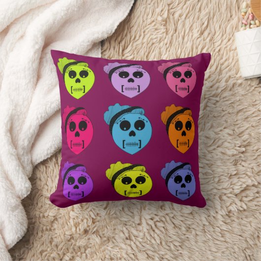 Sugar Skull Pattern クッション (ブランケット)