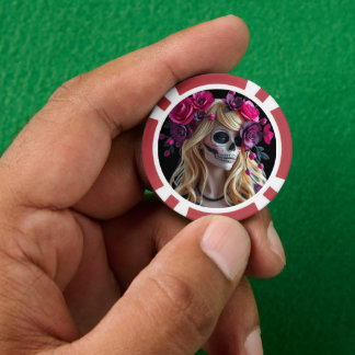 Sugar-skull poker chips ポーカーチップ
