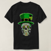 Sugar Skull Saint Patricks Day of Dead Tシャツ (デザイン正面)