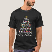 Sugar Skull Santa Hat Christmas Tree Funny Xmas Tシャツ (正面)