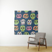 sugar skull seamless pattern vintage illustration タペストリー (インサイチュ)