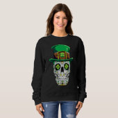 Sugar Skull St Patricks Day Of The Dead Women Men スウェットシャツ (正面フル)