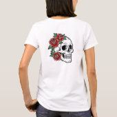 Sugar Skull with Red Roses Poster Tシャツ (裏面)