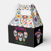 Sugar Skulls Day 1st Birthday Party Colorful Día フェイバーボックス (正面サイド)