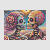 Sugar Skulls in Love Chalk Pastel Decoupage 薄葉紙 (正面)