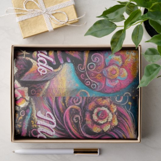 Sugar Skulls in Love Personalized Decoupage 薄葉紙 (ギフト)