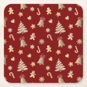 Sugar & spice Christmas! スクエアペーパーコースター (正面)