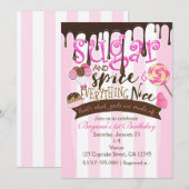 SUGAR SPICE EVERYTHING NICE パーティー招待状 招待状 (正面/裏面)