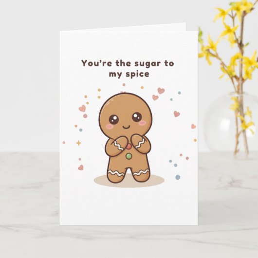 Sugar to My Spice Puchi Dōshi Gingerbread Card カード (黄色い花)