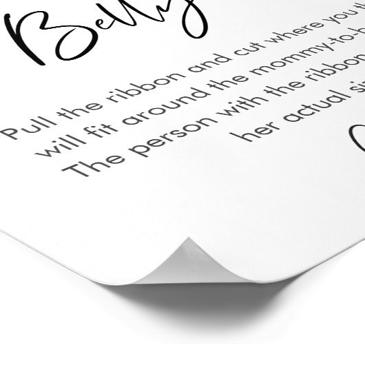 SUGARBOOどのように彼女の腹の赤ちゃんシャワーゲーム大きい ポスター (角)