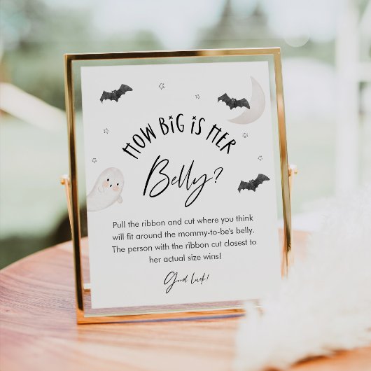 SUGARBOOどのように彼女の腹の赤ちゃんシャワーゲーム大きい ポスター