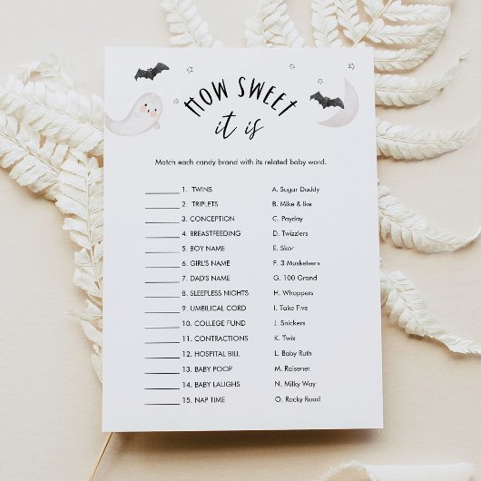 SUGARBOOどのように甘いハロウィーンベビーゲーム 招待状