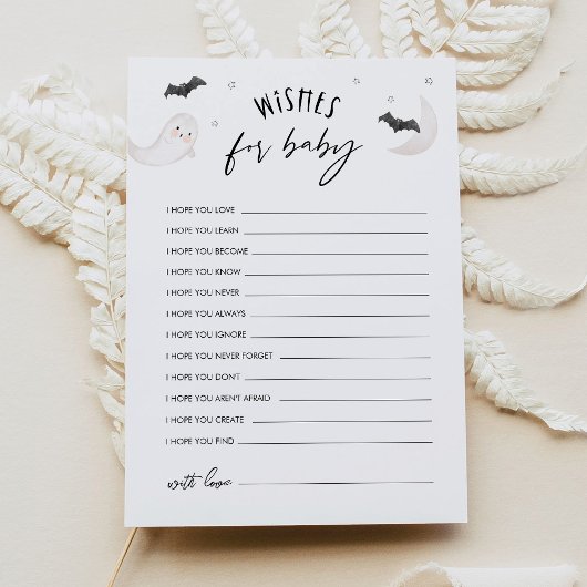 SUGARBOOハロウィーンの願い事ベビーアドバイスカード 招待状