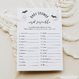 SUGARBOOハロウィーンベビー単語スクランブルゲームカード 招待状