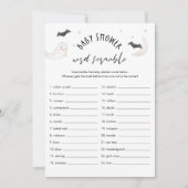 SUGARBOOハロウィーンベビー単語スクランブルゲームカード 招待状 (正面)