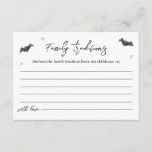 SUGARBOOハロウィーン家族の伝統ベビーシャワー エンクロージャーカード (正面)