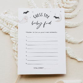 SUGARBOOハロウィーン推測ベビーフードゲームカード 招待状