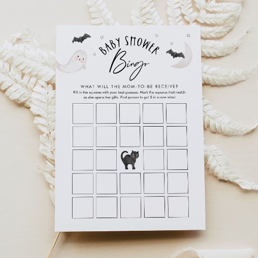 SUGARBOOハロウィーン赤ちゃんシャワービンゴゲームカード 招待状