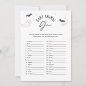 SUGARBOOベビー動物ミニマリスト赤ちゃんシャワーゲーム 招待状 (正面)