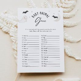 SUGARBOOベビー動物ミニマリスト赤ちゃんシャワーゲーム 招待状