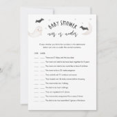 SUGARBOO赤ちゃんシャワーゲームの上または下でハロウィーン 招待状 (正面)