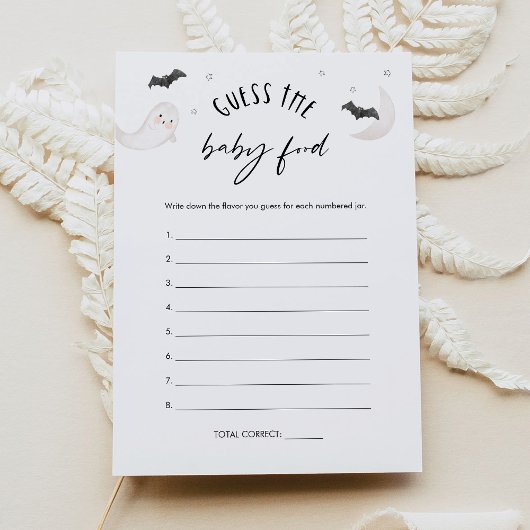 SUGARBOO ハロウィン 赤ちゃんの離乳食当てゲーム カード