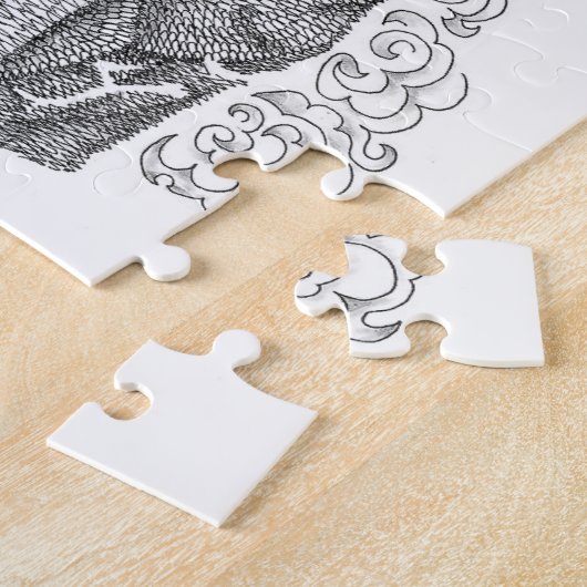 Sugarbushヴァーモントのイラストレーションのパズル ジグソーパズル (側面)