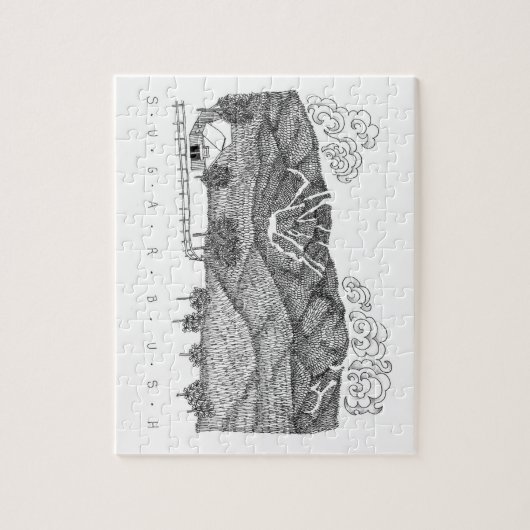 Sugarbushヴァーモントのイラストレーションのパズル ジグソーパズル (縦)