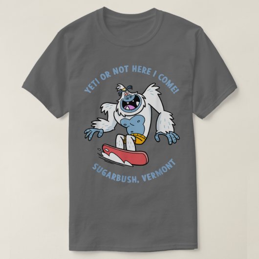 Sugarbush, Vermont Yeti Snowboarding Vacation Kids Tシャツ (デザイン正面)