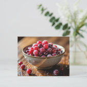 Sugared Cranberries Recipe Card ポストカード (スタンド正面)