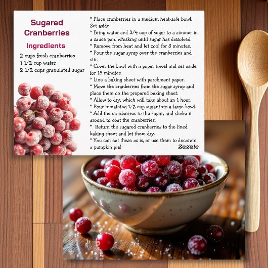 Sugared Cranberries Recipe Card ポストカード