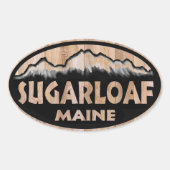 Sugarloaf Maine木製の楕円形のシール 楕円形シール (正面)