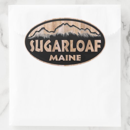 Sugarloaf Maine木製の楕円形のシール 楕円形シール (バッグ)