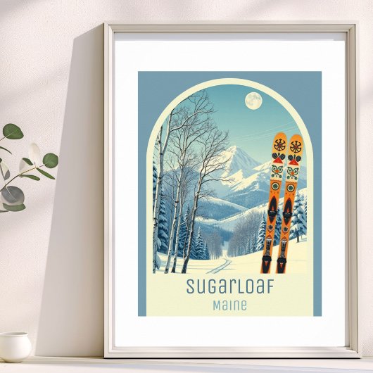 Sugarloaf Maine スキーリゾート ポスター