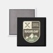 Sugarloaf Maine Skiing Vintage マグネット (正面/裏面)