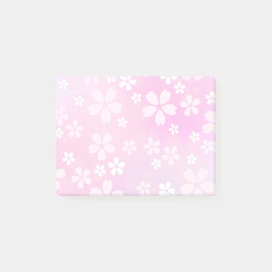 sugarparadeの桜の開花のポスト・イットの粘着性があるメモ帳 ポストイット (正面)