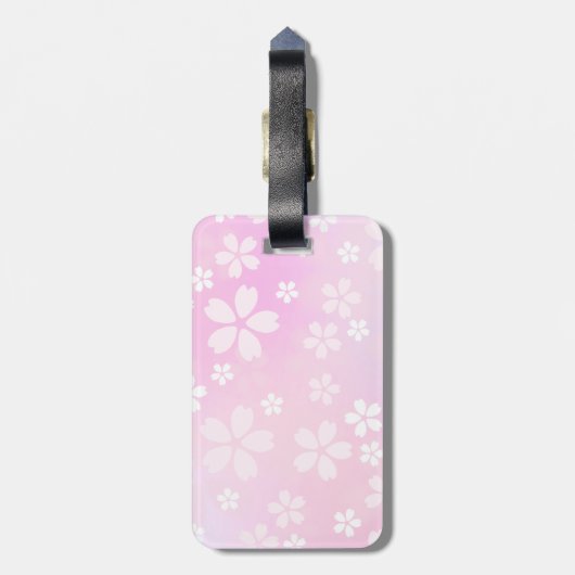 sugarparadeの桜の開花の荷物のラベル ラゲッジタグ (裏面縦)