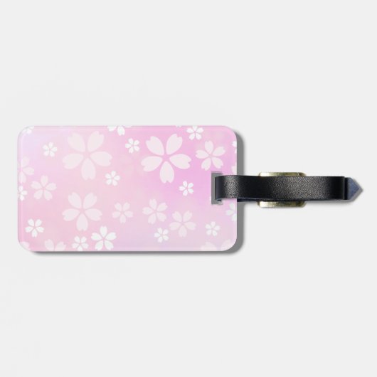 sugarparadeの桜の開花の荷物のラベル ラゲッジタグ (裏面横)