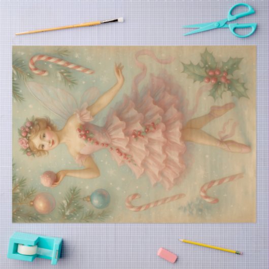 Sugarplum Fairy Christmas Ballet Decoupage Paper 薄葉紙 (クラフト)